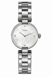 Rado White Mother Of Pearl Dial Fixed Stainless Steel Band Watch #R22854933 (Women Watch)