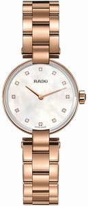 Rado Mother Of Pearl Dial Fixed Rose Gold-plated Band Watch #R22855923 (Men Watch)