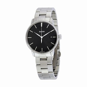 Rado Black Dial Fixed Stainless Steel Band Watch #R22864152 (Men Watch)