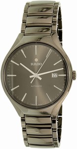 Rado Grey Dial Fixed Platinum Plasma Ceramic Band Watch #R27057102 (Men Watch)