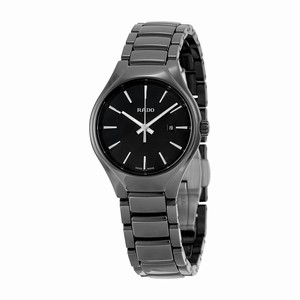 Rado Black Dial Fixed Black Ceramic Band Watch #R27059152 (Men Watch)