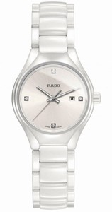 Rado White Dial Fixed White Ceramic Band Watch #R27061712 (Women Watch)
