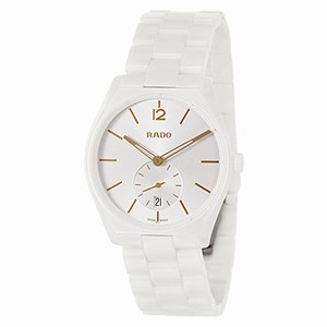 Rado Specchio Quartz Analog Date Small Second Dial White Ceramic Watch# R27082012 (Men Watch)