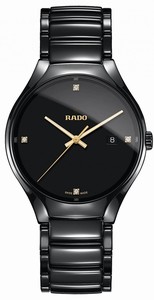 Rado Black Dial Fixed Black Ceramic Band Watch #R27238712 (Men Watch)
