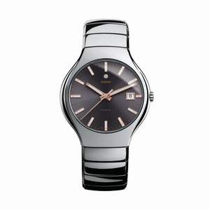 Rado True Automatic Platinum Tone Ceramic Date Watch# R27351102 (Men Watch)
