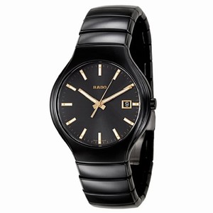 Rado True Quartz Analog Date Black Ceramic Watch# R27653062 (Men Watch)