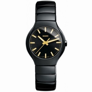 Rado True Quartz Black Dial Black Ceramic Watch# R27655062 (Women Watch)