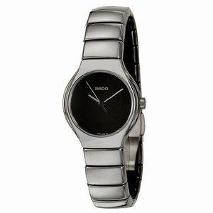 Rado True Quartz Black Dial Ceramic Watch# R27656152 (Women Watch)