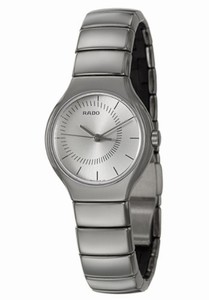 Rado True Quartz Silver Dial Ceramic Watch# R27656402 (Women Watch)