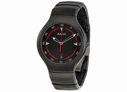 Rado True Black Dial Date Black Ceramic Watch# R27677152 (Men Watch)