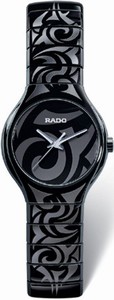 Rado Quartz Black Ceramic Black Dial Black Ceramic Band Watch #R27685152 (Women Watch)