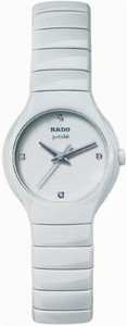 Rado True Quartz Diamonds White Dial White Ceramic Watch# R27696712 (Women Watch)