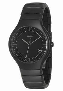 Rado True Quartz Black Dial Black Ceramic Date Watch# R27816152 (Men Watch)