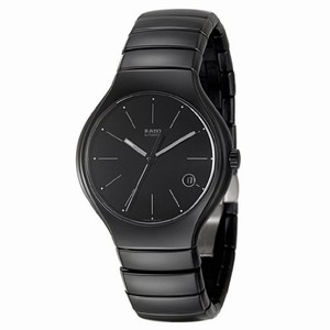Rado True Automatic Black Dial Date Black Ceramic Watch# R27858152 (Men Watch)