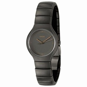 Rado True Quartz Analog Dark Gray Ceramic Watch# R27899402 (Women Watch)