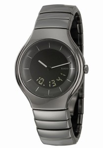 Rado True Quartz Multifunction Black Ceramic Watch# R27907152 (Men Watch)