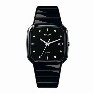 Rado R5.5 Quartz Diamonds Black Dial Black Ceramic Watch# R28910702 (Men Watch)