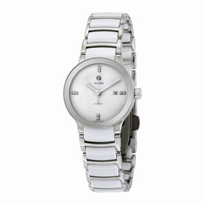 Rado White Dial Fixed Stainless Steel Band Watch #R30027712 (Women Watch)