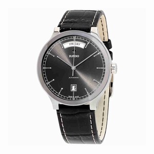 Rado Centrix Automatic Day Date Black Leather Watch # R30156105 (Men Watch)