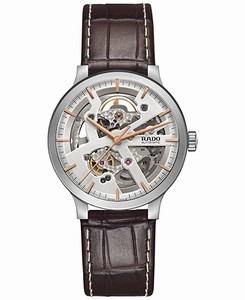 Rado Centrix Automatic Skeleton Dial Brown Leather Watch# R30179105 (Men Watch)