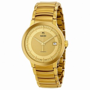 Rado Centrix Automatic Analog Date Yellow Gold Plated Stainless Steel Watch# R30279253 (Men Watch)