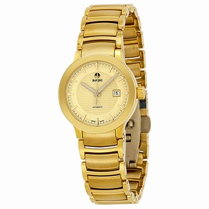 Rado Centrix Automatic Analog Date Yellow Gold Plated Stainless Steel Watch# R30280253 (Women Watch)