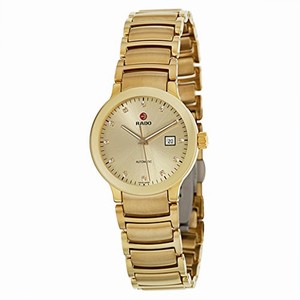 Rado Centrix Automatic Diamond Hour Markers Dial Gold Tone Stainless Steel Watch# R30280703 (Women Watch)
