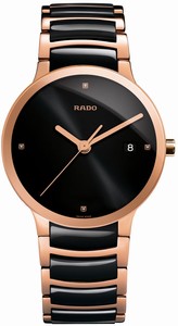 Rado Centrix Quartz Diamond Dial Date Stainless Steel and Ceramic Watch# R30554712 (Men Watch)