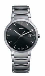 Rado Centrix Quartz Analog Date Black Dial Stainless Steel Watch# R30927153 (Men Watch)