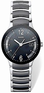 Rado Black Dial Stainless Steel And High Tech Ceramics Band Watch #R30934152 (Women Watch)