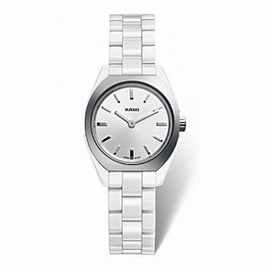 Rado Specchio Quartz White Ceramic Date Watch# R31989107 (Women Watch)