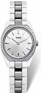 Rado Specchio Quartz Diamonds Bezel Ceramic Watch# R31991102 (Women Watch)