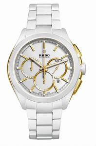 Rado Hyperchrome Automatic Chronograph Date White Ceramic Watch# R32037012 (Men Watch)