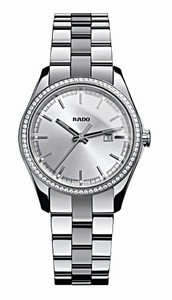 Rado Hyperchrome Quartz Silver Dial Diamonds Bezel Watch# R32112103 (Women Watch)