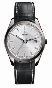 Rado Hyperchrome Automatic Date Silver Dial Black Leather Watch# R32272105 (Men Watch)