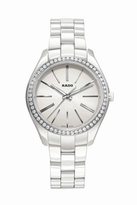 Rado Hyperchrome Quartz Analog Diamond Bezel White Ceramic Watch# R32311012 (Women Watch)