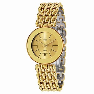 Rado Florence Quartz Analog Date Gold Tone Stainless Steel Watch# R48743273 (Men Watch)