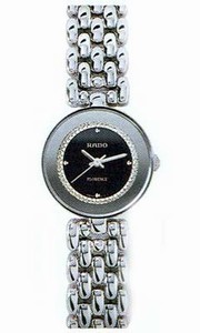 Rado Black Dial Stainless Steel Bracelet Band Watch #R48744163 (Women Watch)