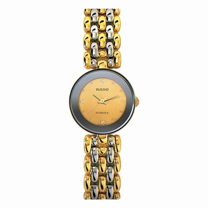 Rado Gold Dial Two Tone Bracelet Band Watch #R48745253 (Women Watch)