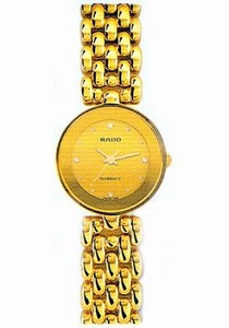 Rado Gold Dial Yellow Plated Bracelet Band Watch #R48745263 (Women Watch)