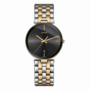 Rado Black Dial Gold-plated stainless steel Band Watch # R48867714 (Men Watch)