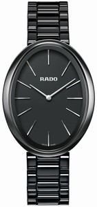 Rado Esenza Quartz Black Dial Black Ceramic Watch# R53093152 (Women Watch)