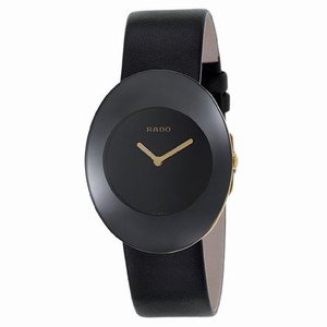 Rado Esenza Quartz Analog Black Leather Watch# R53740155 (Women Watch)