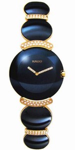 Rado Quartz Blue Tone Ceramic/gold/diamonds Blue Dial Blue Tone Ceramic/gold/diamonds Band Watch #R91172208 (Women Watch)
