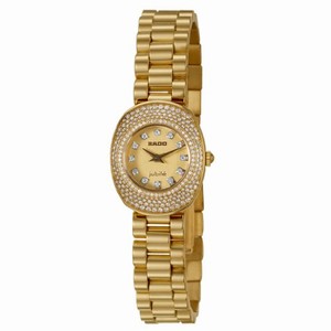 Rado Royal Dream Quartz Diamonds Dial Diamonds Bezel 21mm Watch# R91176738 (Women Watch)