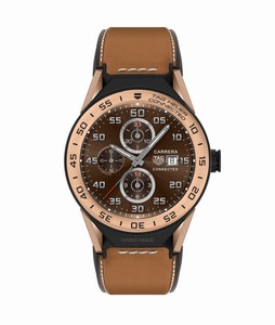 TAG Heuer Connected Modular 45 Smartwatch Brown Leather # SBF8A5000.32FT6110 (Men Watch)