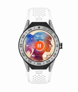 TAG Heuer Connected Modular 45 Smartwatch Stainless Steel Bezel White Rubber # SBF8A8014.11FT6103 (Men Watch)