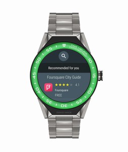 TAG Heuer Connected Modular 45 Smartwatch Green Aluminium Bezel Titanium Strap # SBF8A8018.10BF0608 (Men Watch)