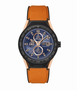 TAG Heuer Connected Modular 45 Kingsman Special Edition Light Brown Leather Watch# SBF8A8023.32EB0103 (Men Watch)