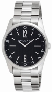 Bvlgari Quartz Dial Color Black Watch #ST42BSS (Men Watch)
